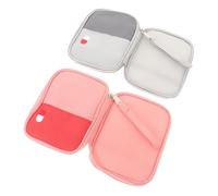 WATIIFUFU 2 piezas Bolsa de Primeros Auxilios Portátil con Gran Capacidad para y Emergencias Resistente y Ligera para Viajes Senderismo Camping Colores Surtidos Rosa y Gris