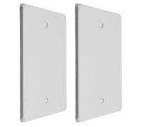 WATIIFUFU 2 Piezas Placa de Cubierta Ciega de Acero Inoxidable Plateada para Interruptor Tipo 120, Forma Cuadrada, Fácil Montaje y Seguridad para Cocina y Cualquier Habitación