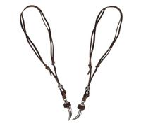 WATIIFUFU 2 piezas Wolf Necklace For Men Adjustable Tribal Pendant With Leather Chain Viking Jewelry Gift For Couples And Graduation