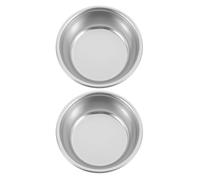 WATIIFUFU 2 Platos Redondos para Condimentos de Aluminio, Fáciles de Limpiar y Versátiles, Ideales Área de Comedor en Color Plata, Juego de 2 Piezas