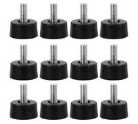 WATIIFUFU 20 Patas Niveladoras Ajustables de Plástico Negro M5 X 18 MM Tornillos Protectores y Deslizadores para Patas de Muebles Sillas y Mesas Uso en Hogar y Oficina