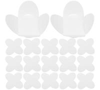 WATIIFUFU 200 Envoltorios de Papel para Chocolate y Dulces Caseros, Capacillos Plegables Blancos en Forma de Flor, Fáciles de Llevar para Shower y Navidad