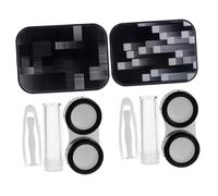 WATIIFUFU 2juegos Estuche De Lentes De Contacto De Contenedor Cosmético para Viajes Diseño Duradero y Resistente Organizador para Lentes De Contacto y Accesorios
