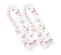 WATIIFUFU 2piezas Sash Para Mamá Puntos Rosa Dorado Decorativa y Elegante Para Shower Para Futuras Mamás