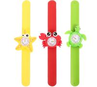 WATIIFUFU 3 Relojes Digitales Infantiles Animales Marinos en Plástico, Diseño Creativo E Interesante, Correa Color Aleatorio para Niños