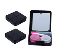 WATIIFUFU 3juegos Estuche Pequeño Lentes Contacto Espejo Pinzas Soluciones Viaje Halloween