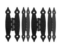 WATIIFUFU 4 Bisagras de Hierro Negro Distancia de Agujeros 6.3cm Vintage Resistentes y Fáciles de Instalar Diseño Elegante y Multipropósito para Gabinetes de Cocina