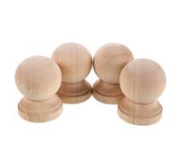 WATIIFUFU 4 Piezas Balaustres de Madera sin Pintar Columnas Decorativas Tipo Gourd y Romanas Accesorio para Barandillas y Muebles Acabado Natural sin Tratar para Renovación de Interiores