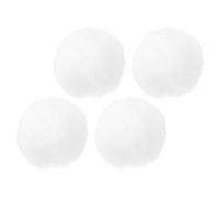 WATIIFUFU 4 piezas Broches de Pequeños Desmontables de Piel Sintética para Decoración de Ropa Sombreros y Zapatos de Unidades Blancas