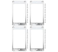WATIIFUFU 4 Piezas Marco de Pastilla con Borde Plano Metálico para Guitarra Eléctrica Accesorio de Repuesto para Captadores Compatible con Guitarras Eléctricas