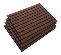 WATIIFUFU 4 Piezas Panel Acústico Autoadhesivo para Reducción de Ecos de Poliéster Color Café Diseño Minimalista Moderno para Dormitorio y Espacios del Hogar