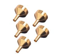 WATIIFUFU 5 Piezas Embudo De Perfume Embudo De Laboratorio Kit De Embudos De Perfume Pequeño Embudo Mini Embudos Para Botellas En Miniatura Perfume Mini Embudo Golden Aluminio Anodizado