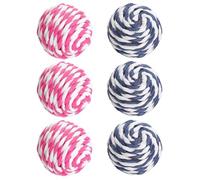 WATIIFUFU 6 Balones de Cuerda de Papel para Gatos, Juguetes Interactivos y Divertidos para Masticar y Estimular el Ejercicio del Gato en Casa Color Aleatorio