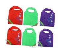 WATIIFUFU 6 Bolsas Plegables de Nailon Forma de Fruta para Compras, Impermeables y Compactas, Reutilizables para Retail Shopping y Take out Bags Varios Estilos