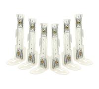 WATIIFUFU 6 Piezas Soporte de Código para Riel de Cortina Metálico Herrajes para Cortinas en Oficina y Hogar Compatible Riel Doble Instalación Fácil Uso en Apartamentos y Restaurantes