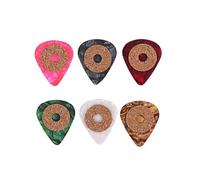 WATIIFUFU 6 Púas de Guitarra Color Aleatorio Agarre Antideslizante de Celuloide 0.5mm y Cinta de Corcho para Guitarra y Banjo en Necesidades Profesionales y Colecciones