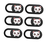 WATIIFUFU 6piezas Webcam Privacy Cover Cartoon Kitten Design Durable Material Easy Slide Mechanism for Laptop and Tablet Security