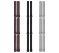 WATIIFUFU 9 Pares de Fundas para Patillas de Gafas de Punto Suave Antideslizantes Calcetines para Patillas de 3-7 MM Colores Negro Café y Gris para Uso Diario y Confort en Oídos