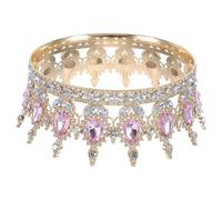 WATIIFUFU Accesorio Cabello de Boda, Tiara Vintage Gemas de Imitación para Mujer, Diseño Ligero de Plástico para Fiestas y Celebraciones, 6.3X6.3X2.1 Pulgadas