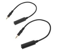 WATIIFUFU Adaptador de Audio Estéreo 3,5 Mm Macho a 6,35 Mm Hembra, Conector Chapado en Oro, Pack de 2 Unidades, Cable para Auriculares y Amplificadores, Compatible Teclado y