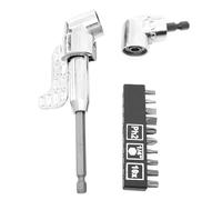 WATIIFUFU Adaptador de Taladro en Ángulo 105° con 12 Puntas de Destornillador, Accesorio para Atornillador Eléctrico, Lote de Doblado para Espacios Reducidos, Compatible Mandril 1/4 Pulgada