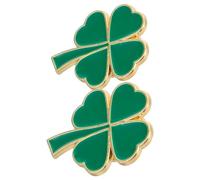 WATIIFUFU Alfileres de Trébol de Cuatro Hojas para Mujer, Joyería Decorativa de Aleación, Símbolo de Suerte y Felicidad, Pack de 2 para Fiestas y Cumpleaños