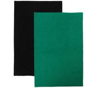 WATIIFUFU Alfombra para Terrario de Reptiles 40x60 Cm, Sustrato Absorbente y Lavable para Reptiles Barbados, Lagartos y Tortugas, Set 4 Piezas en Verde y Negro, Revestimiento No Adhesivo