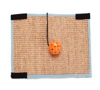 WATIIFUFU Alfombra Rascadora Redonda para Gatos y Gatitos de Sisal Bola de Plástico, Antideslizante y Protector de Muebles para Sofá y Suministros para Mascotas