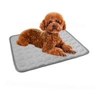 WATIIFUFU Almohadilla Refrescante para Mascotas Gris S 50X40 CM Tapete de Enfriamiento Físico para Perros y Gatos Manta Térmica de Verano Resistente a Rayones y Fácil de Limpiar para Cama