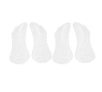 WATIIFUFU Almohadillas de Silicona Transparentes para Soporte la Curvatura Plantar, Antideslizantes, Masaje con Partículas, Medias Tallas, 2 Pares, para Calzado Unisex y Uso Diario