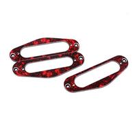 WATIIFUFU Anillo de Montaje Acabado Fino 3 Piezas Estilo Rojo de Celuloide Accesorio de Reemplazo para Personalizar y Reparar para Pastilla de Guitarra Eléctrica