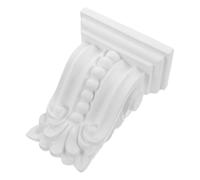 WATIIFUFU Aplique Decorativo de Pu para Esquina 11,5 Cm Color Claro, Ménsula Tallada Estilo Europeo para Paredes, Techos y Puertas, Calcomanía para Muebles Vintage, Decoración