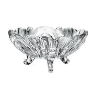 WATIIFUFU Bandeja de Vidrio Transparente de 950 Ml Diseño Europeo, Plato Decorativo Multifunción para Ensaladas y Frutas, Accesorio Adecuado para Servir y Decorar en Cocina y Hogar