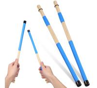 WATIIFUFU Baquetas de Bambú Diseño Ergonómico Antideslizante, Par Portátil para Instrumentos de Percusión, Color Azul, Uso en Música y Jazz Color Aleatorio