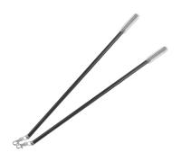 WATIIFUFU Barra de Cortina de 50 Cm de Aleación de Aluminio Negra, Varilla Manual de Tracción para Cortinas Romanas, Juego de 2 Piezas, Diseño Ligero y Duradero para Apertura y Cierre Fácil