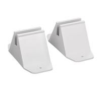 WATIIFUFU Bases para Vallas de Jardín de Plástico Blanco Soporte Antivuelco Estable para Cercas Pequeñas Kit de 2 Piezas Accesorios para Cercas y Estructuras de Jardín Exterior