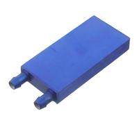 WATIIFUFU Bloque de Agua de CPU y Radiador de Aluminio 40x80 Mm para Enfriador Líquido, Sistema de Disipador de Calor para Computadoras Gaming, Resistente al Calor, Salida Lateral Azul