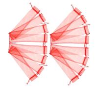 WATIIFUFU Bolsa de Organza Roja para Abanicos Plegables, Soporte Práctico Diseño de Cordón, Fácil de Abrir y Cerrar, Paquete de 50 Piezas para Transportar Abanicos de Mano