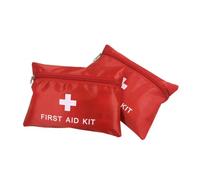 WATIIFUFU Bolsa de Primeros Auxilios Mini 420D Oxford Resistente y Ligera Tamaño 16X11 CM Color Rojo Set de 5 Unidades Organizador Portátil para Viajes Camping y Emergencias