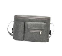 WATIIFUFU Bolsa Multifuncional para Pañales y Juguetes Ñiño, para Cochecito, Resistente al Agua, de Nailon Gris, Sujeción Segura al Manillar, Adecuado para Paseo Diario y Viajes, Bolsa
