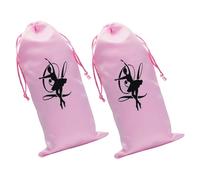 WATIIFUFU Bolsas para Zapatos de Ballet de Satén 2 Piezas 13X27 CM Cordón Ajustable para Guardar y Transportar Zapatillas de Baile y Accesorios Bolsa Ligera y Resistente para Baile y Viaje