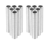 WATIIFUFU Boquilla para Tubo de Lámpara de Hierro Galvanizado M10x5 Cm 20 Piezas Tubo Roscado Hueco para Reparación de Lámparas Accesorio de Iluminación para Interiores y Exteriores