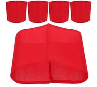 WATIIFUFU Brazaletes de capitán de fútbol, 10 Piezas, Rojo, Tela de algodón, duraderos, fáciles de Usar, para Equipos Escolares y competencias