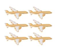 WATIIFUFU Broche de Solapa Avión Esmaltado 6 Piezas, Accesorios de Joyería para Mujer, Pin de Avión para Ropa, Bolso y Sombrero, Broches para Vestidos y Trajes, Obsequio de Cumpleaños