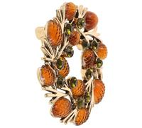 WATIIFUFU Broche Decorativo de Avellana para Mujer Diseño Bosque Color Champán Brillante Accesorio Versátil para Suéteres y Trajes Adecuado para Fiestas Navideñas y Regalos