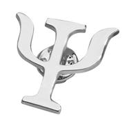 WATIIFUFU Broche para Ropa Unisex de Aleación Plata, Diseño Retro de Psicología, Resistente Decoloración, Accesorio Versátil para Sweaters y Bolsos