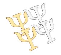 WATIIFUFU Broche Símbolo de Psicología Vintage, Aleación Fina Dorada y Plateada, Pin para Mujer, Accesorio Decorativo para Ropa y Bufandas, Set 4 Piezas