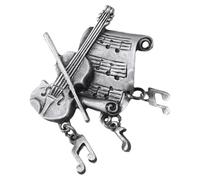 WATIIFUFU Broche Vintage de Solapa de Música y Guitarra Metálico, Pin Decorativo para Mujer, Accesorio Elegante para Ropa y Mochila, Estilo Retro, Tamaño Pequeño