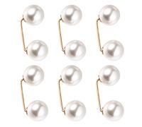 WATIIFUFU Broches de Perlas Sintéticas para Ropa Mujer, Aleación Resistente, Pin de Seguridad Anti-vaciado, 6 Piezas, Decoración para Faldas, Chalecos y Solapas, Uso Casual y Formal