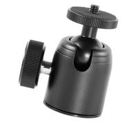 WATIIFUFU Cabezal de Bola para Trípode 1/4 y 3/8 Pulgadas, Soporte de Cámara Ajustable de Aleación de Aluminio, Rotación 360° para Fotografía y Proyector, Accesorio Negro Compacto para Uso